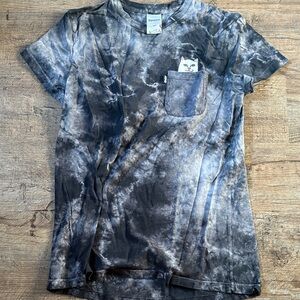 Ripndip Blue and Gray Tie-Dye Cat Pocket Tee